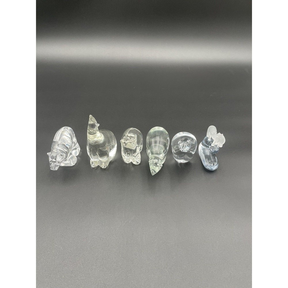 Polar Bear Paperweights Lot of 6